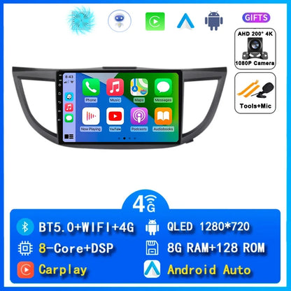 Android 15 Car Radio for Honda CRV CR-V 4 RM RE 2012 2013 2014 2015 2016 Navigation GPS Multimedia Video Player Stereo Wifi+4G
