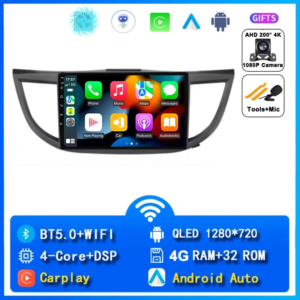 Android 15 Car Radio for Honda CRV CR-V 4 RM RE 2012 2013 2014 2015 2016 Navigation GPS Multimedia Video Player Stereo Wifi+4G