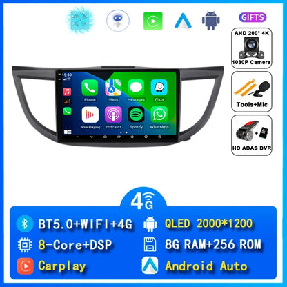 Android 15 Car Radio for Honda CRV CR-V 4 RM RE 2012 2013 2014 2015 2016 Navigation GPS Multimedia Video Player Stereo Wifi+4G
