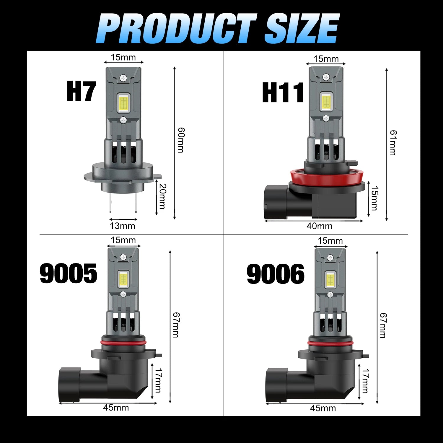 H11 H9 H8 LED Fog Light Canbus No Error 9005 9006 HB3 HB4 LED 110W Fog Lamp Bulb 6000K Car Headlgith Bulbs Auto Lamp 12V 6500K
