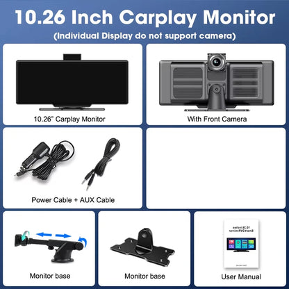 Universal 10.26 Inch Car Radio Multimedia WIFI Video Player Wireless Carplay & Android Auto for Apple or Android MP5 Player