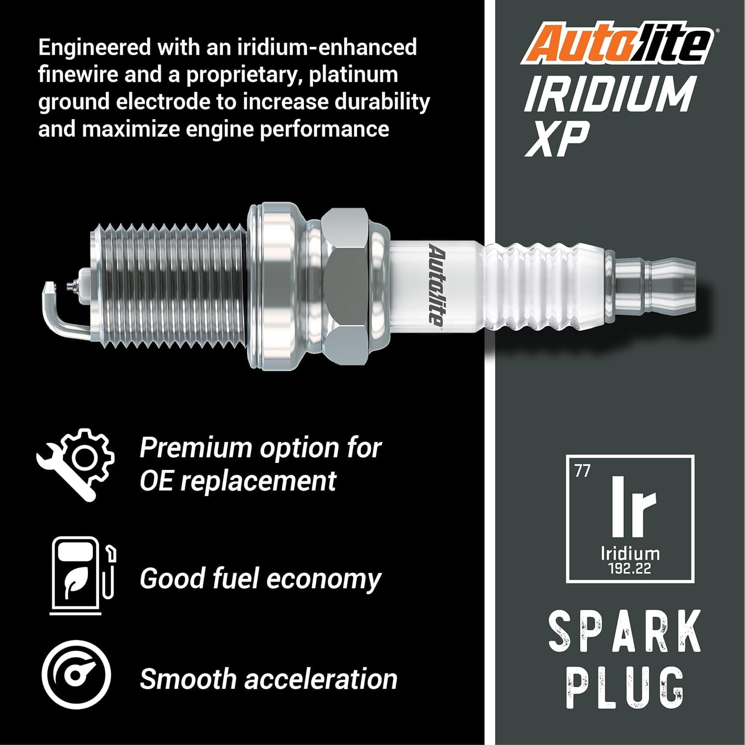 Autolite Iridium XP Automotive Replacement Spark Plugs, XP5325 (Pack of 4)