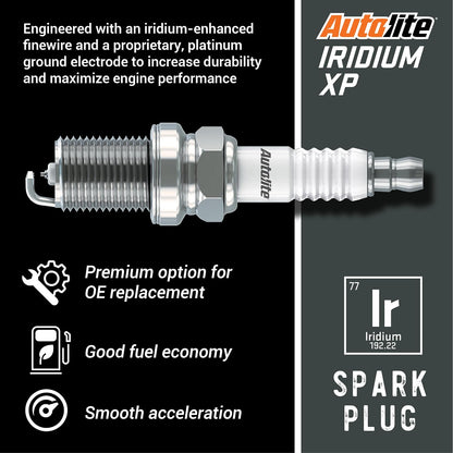 Autolite Iridium XP Automotive Replacement Spark Plugs, XP5325 (Pack of 4)