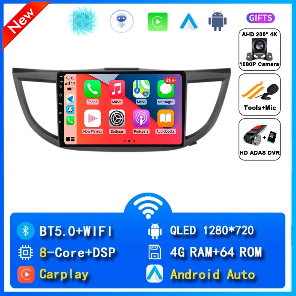 Android 15 Car Radio for Honda CRV CR-V 4 RM RE 2012 2013 2014 2015 2016 Navigation GPS Multimedia Video Player Stereo Wifi+4G
