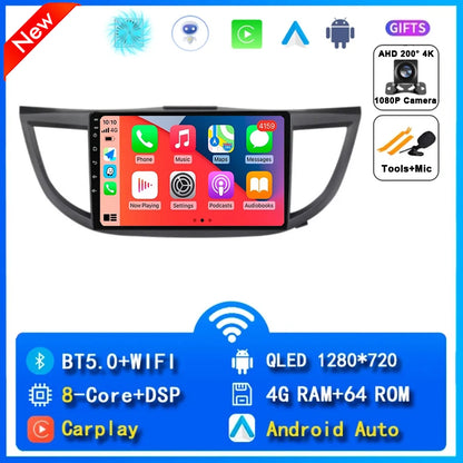 Android 15 Car Radio for Honda CRV CR-V 4 RM RE 2012 2013 2014 2015 2016 Navigation GPS Multimedia Video Player Stereo Wifi+4G