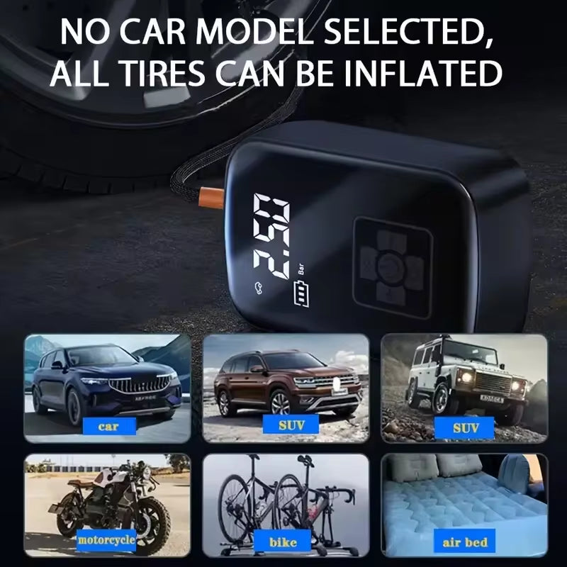 Wireless Car Air Compressor Air Pump Electric Tire Inflator Pump for Motorcycle Bicycle Boat AUTO Tyre Balls Inflatable
