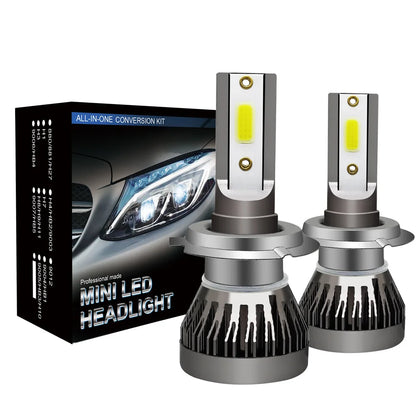 2Pcs/Pair Mini Lights Auto H7 LED H4 Bulb H3 H8 H9 H11 9005 9006 9012 6000LM Car Headlight H1 6000K Auto Fog Light 12V LED Bulb