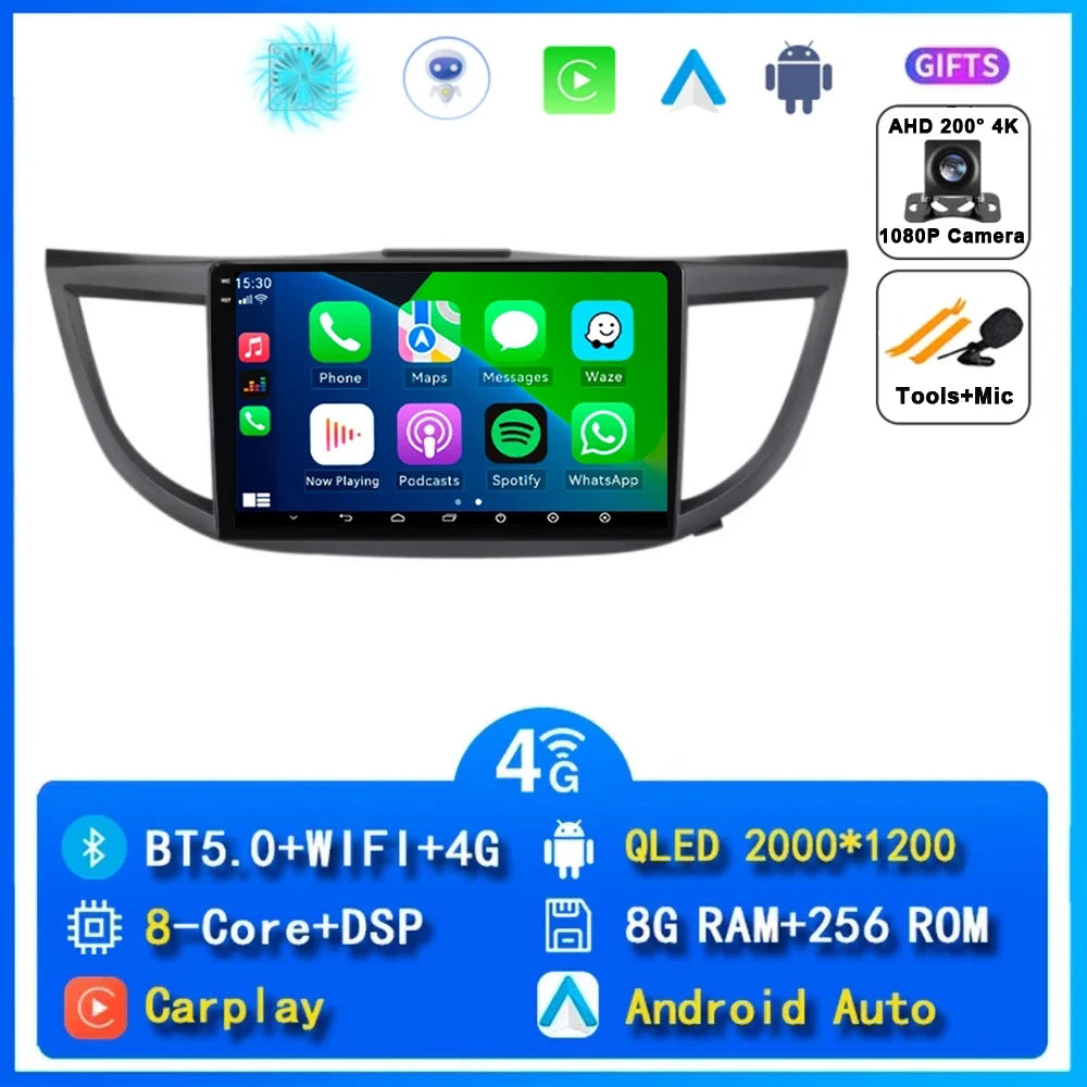 Android 15 Car Radio for Honda CRV CR-V 4 RM RE 2012 2013 2014 2015 2016 Navigation GPS Multimedia Video Player Stereo Wifi+4G